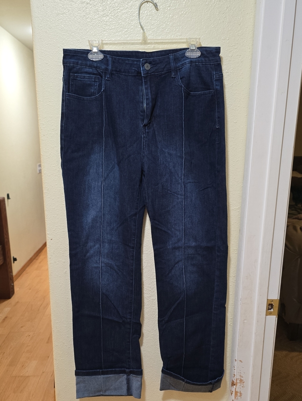 Women's 2 FLY Dark Blue CUFFED Jeans